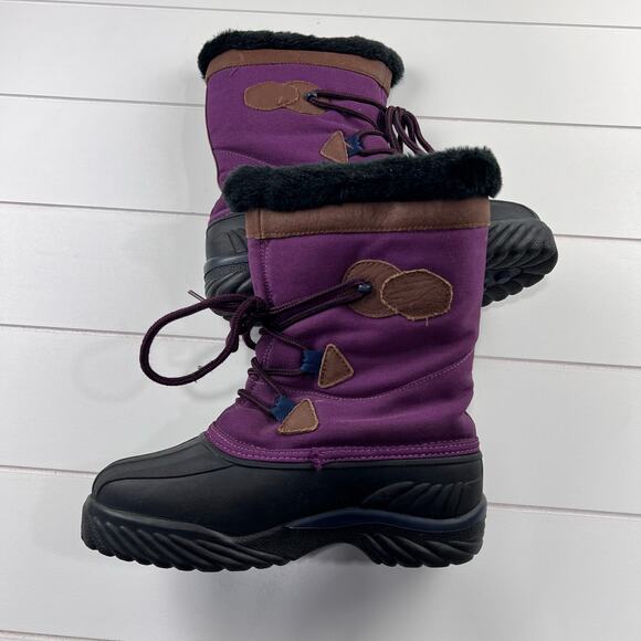Lacrosse women’s winter boots size 5 Purple black Lace up - Picture 5 of 10